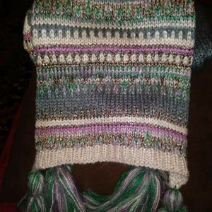 Knitted winter scarf